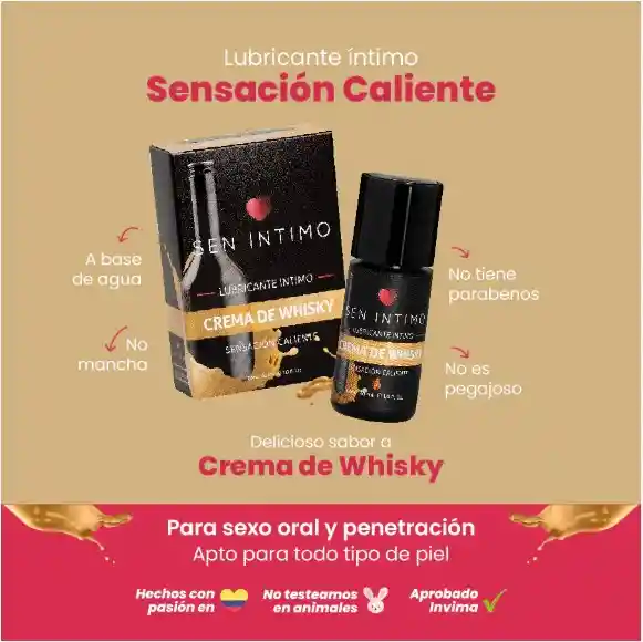 Lubricante Sen Intimo Crema De Whisky 30ml