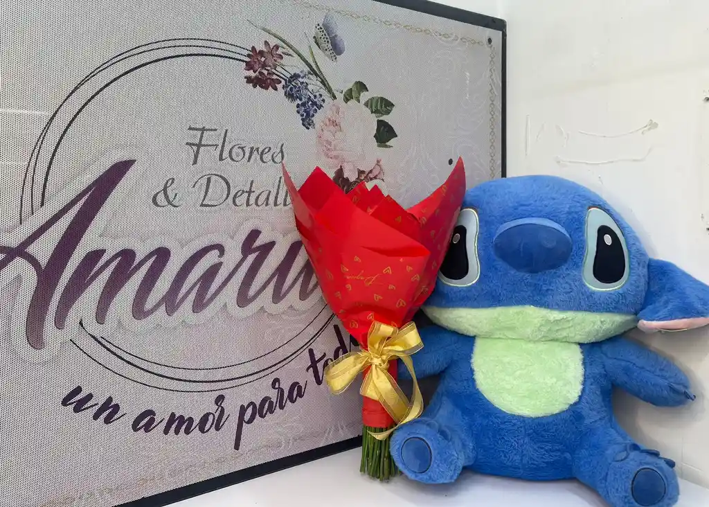 Bouquet Con Peluche De Stitch