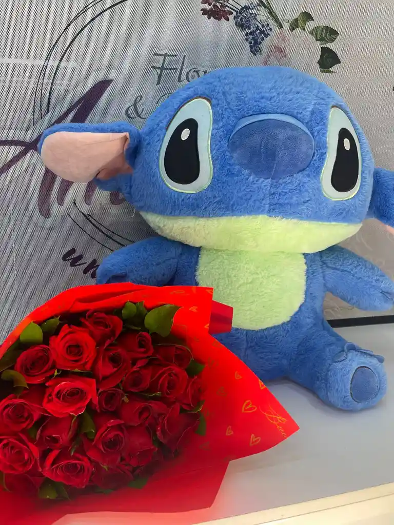 Bouquet Con Peluche De Stitch