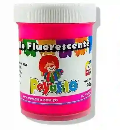 Payasito Vinilo Fluorescente Fucsia 80g Pintura Escolar