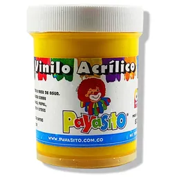 Payasito Vinilo Acrilico Amarillo 80g Pintura Escolar