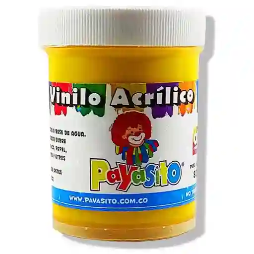 Payasito Vinilo Acrilico Amarillo 80g Pintura Escolar