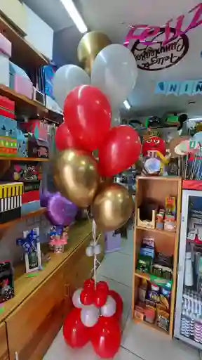 Arreglo Globos Con Helio Para Feliz Cumpleaños San Valentin Amor Y Amistad