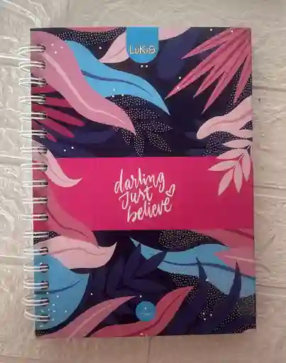 Cuaderno 5 Materias Pequeño Dama Cuadriculado Lukis