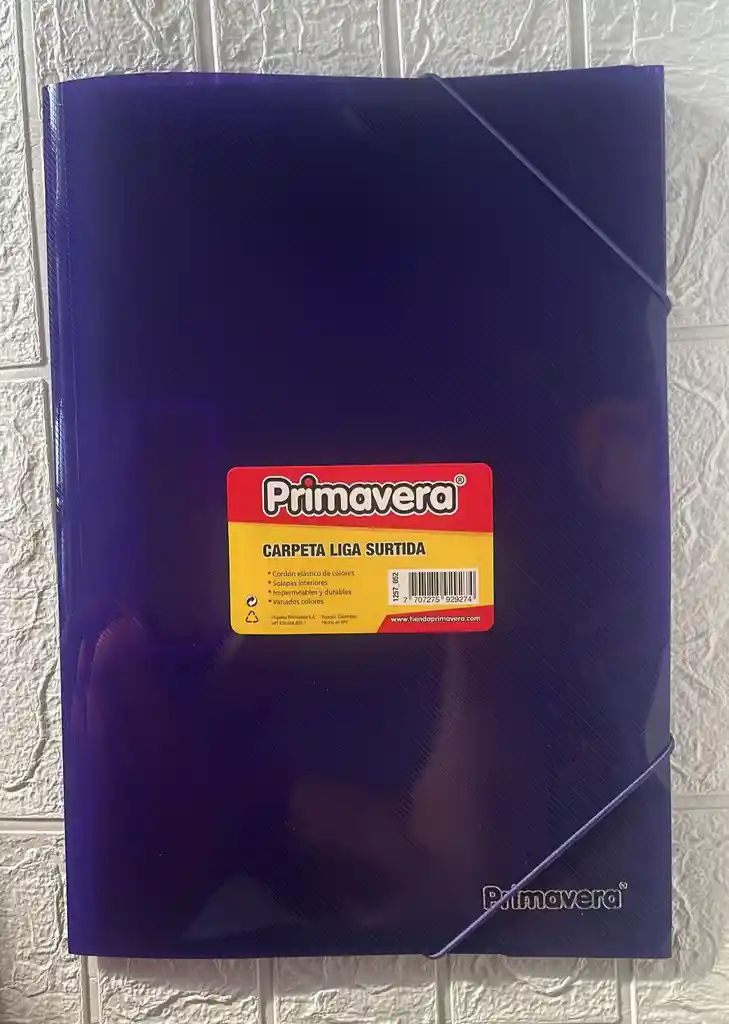 Carpeta Plastica Resorte Oficio Morada