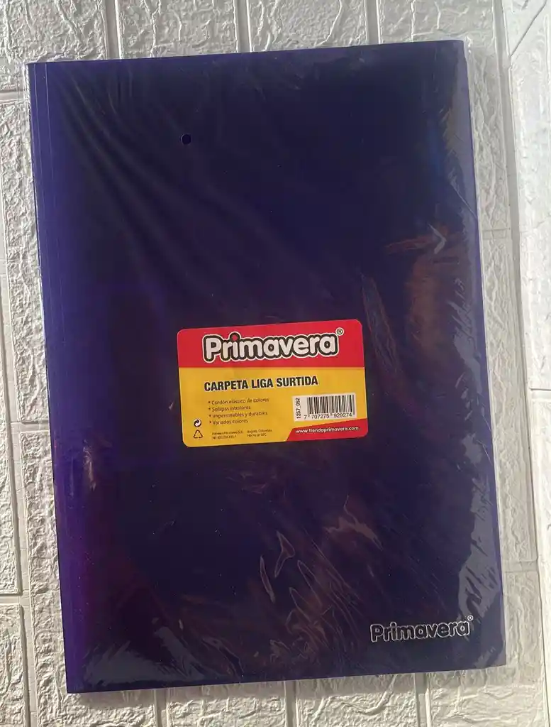 Carpeta Plastica Resorte Oficio Morada