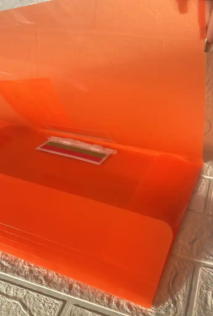 Carpeta Plastica Resorte Oficio Naranja