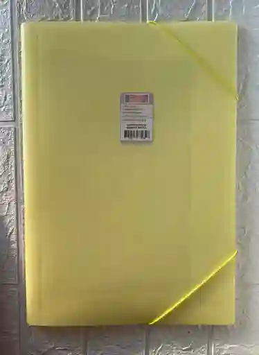 Carpeta Plastica Resorte Oficio Amarilla Pastel