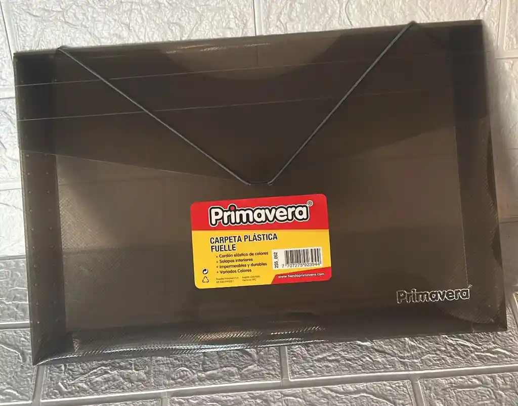 Carpeta Plastica Fuelle Oficio Negra