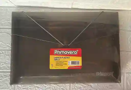 Carpeta Plastica Fuelle Oficio Negra