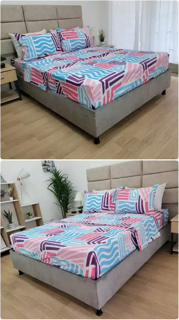 Juego De Sabana Estampada - Cama Doble De 140x190