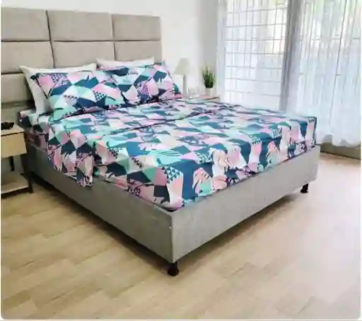 Juego De Sabana Estampada - Cama Doble De 140x190