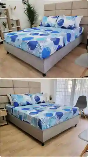 Juego De Sabana Estampada - Cama Doble De 140x190