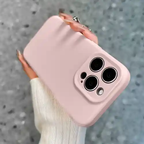 Estuche Para Iphone 16 Pro Max De Silicona Color: Light Rose