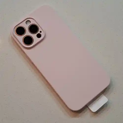 Estuche Para Iphone 16 Pro Max De Silicona Color: Light Rose