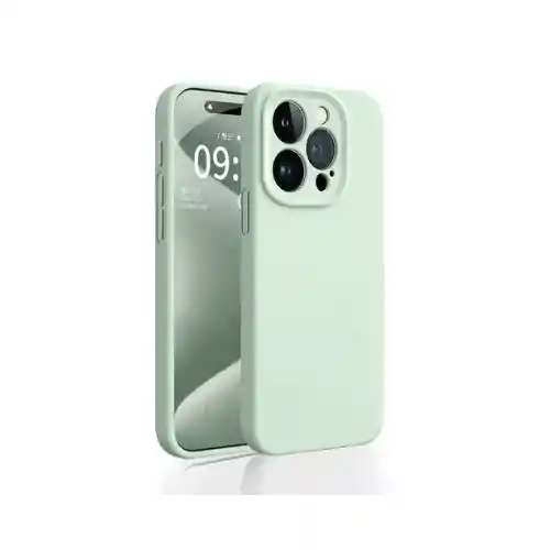 Estuche Para Iphone 16 Pro Max De Silicona Color: Verde Menta