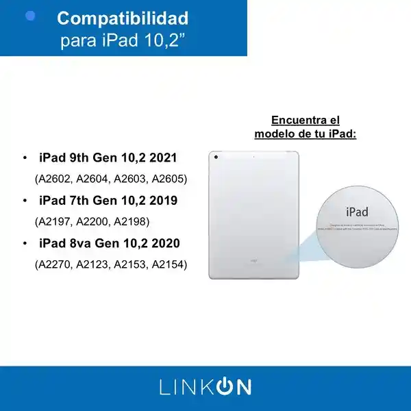 Case Smart Teclado Para Ipad Linkon Rosado - 10.2"