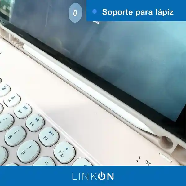Case Smart Teclado Para Ipad Linkon Rosado - 10.2"