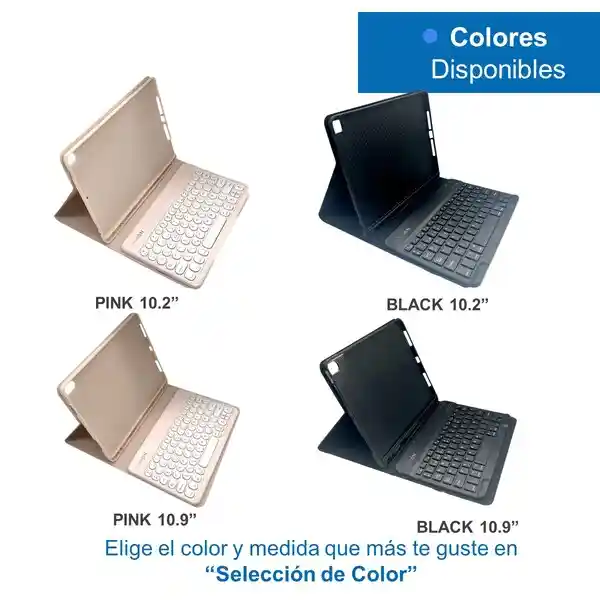 Case Smart Teclado Para Ipad Linkon Rosado - 10.2"