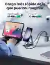 Cable Usb C A Tipo C Ugreen 60w Reversible Con Nylón De 2m Negro