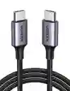 Cable Usb C A Tipo C Ugreen 60w Reversible Con Nylón De 2m Negro