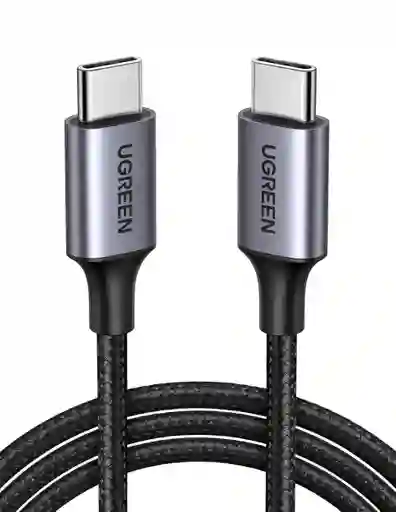 Cable Usb C A Tipo C Ugreen 60w Reversible Con Nylón De 2m Negro