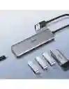 Hub 4 En 1 Ugreen Usb-a A Usb 3.0 5gbps Gris