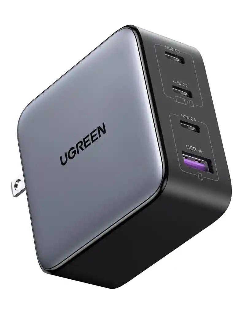 Cargador 4 Puertos Ugreen Gan 100w Carga Rápida