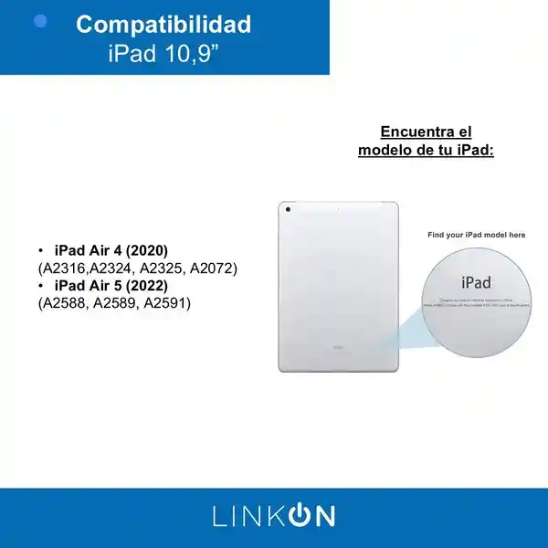 Case Smart Case Touch Ipad Linkon Negro - 10.9