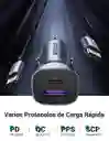 Cargador Ugreen 30w Usb C Cargador Auto Carga Rápida