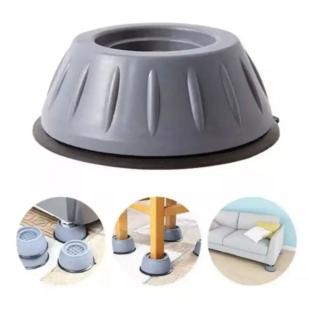 Base Soporte Para Estufa Lavadora En Caucho Juego De 4