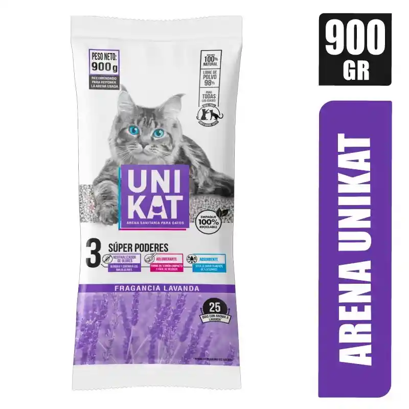 Arena Unikat Gato 3 Super Poderes Lavanda 900gr
