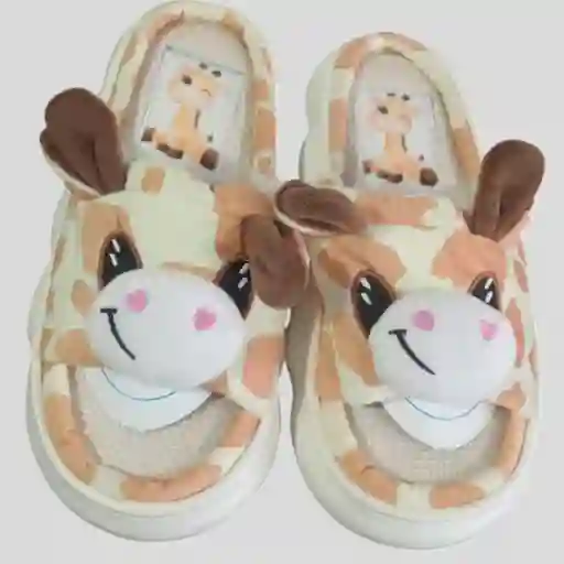 Pantufla Animales Adulto Jirafa Talla 41