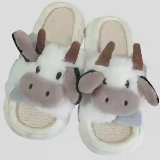 Pantufla Animales Adulto Vaca Talla 41