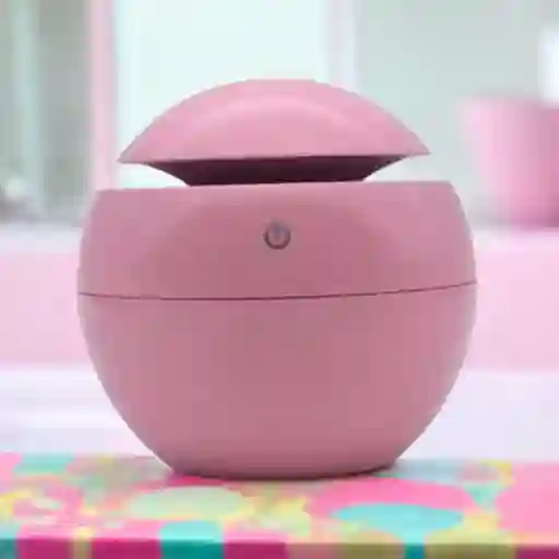Humidificador Difusor De Aroma Usb Vapor Frío Con Luz Led + 1 Esencia Rosado