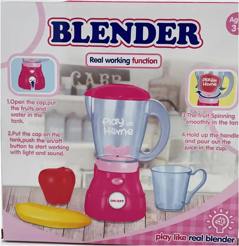 Licuadora De Jugo De Juguete, Cocina Gourmet Para Niños Con Luces Y Sonidos Realista
