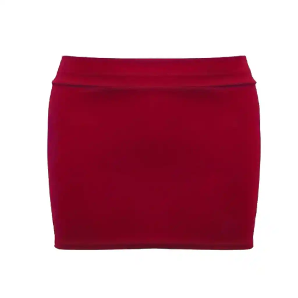 Falda Ceñida Color Rojo Escarlata Talla S