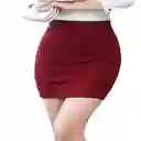 Falda Ceñida Color Rojo Escarlata Talla S