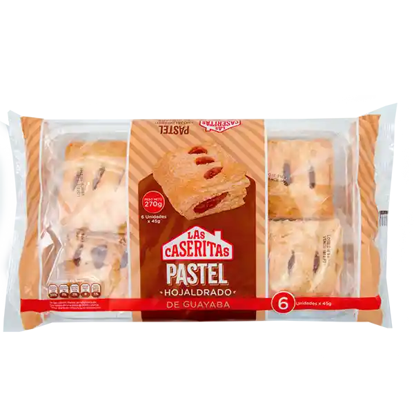 Pastel De Guayaba Bandeja X 6 Unds 270g