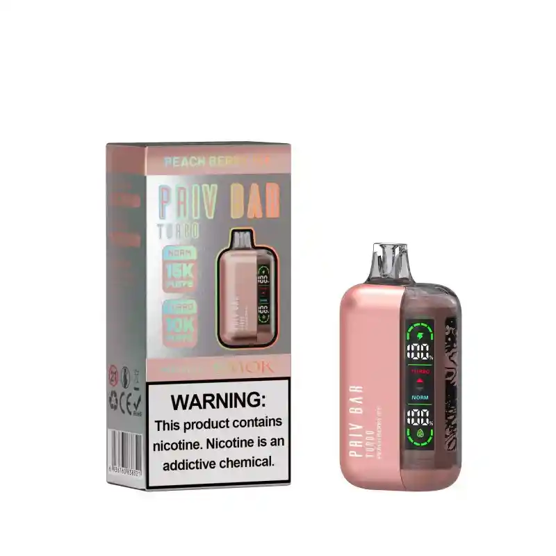 Vape Priv Bar Turbo - Peach Berry Ice - 15/10k Puff - 5% Nicotina