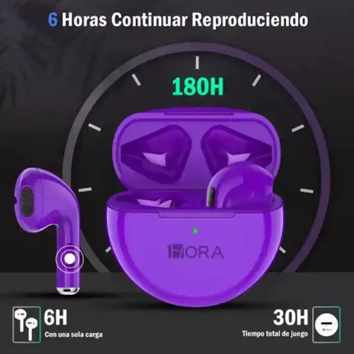 Audífonos 1 Hora Aut119 Purpura