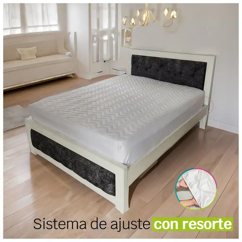 Protector Colchón Cama Extradoble/queen 160x190cm Hogareto