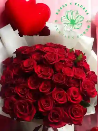 Flores Bouquet De 50 Rosas Rojas
