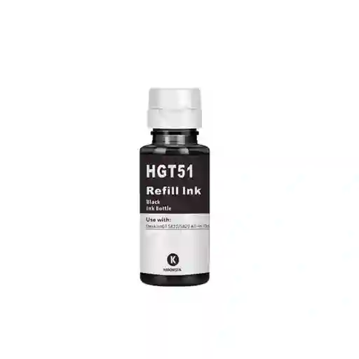 Tinta Gt51/53 Hp Genérica Para Impresora Ink Tank 100 300 400 415 Gt5800 Gt5810 Gt5820