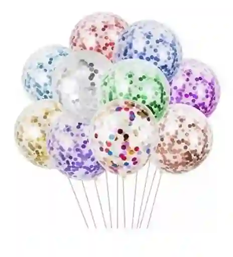 Globo Siliconado Con Confetti