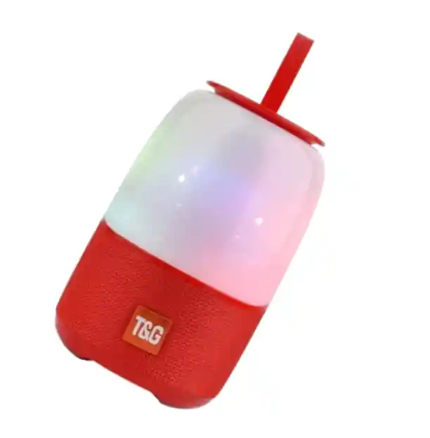 Parlante Tg608 Rojo Con Bluetooth Y Luces Led