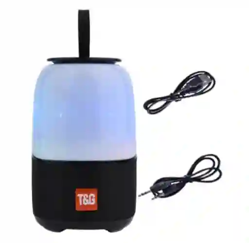 Parlante Tg608 Negro Con Bluetooth Y Luces Led