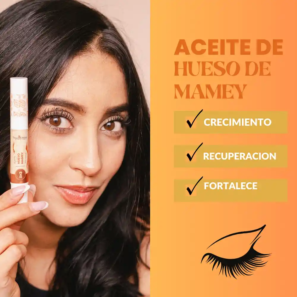 Sérum Natural De Hueso De Mamey - Crecimiento De Cejas Y Pestañas 15ml