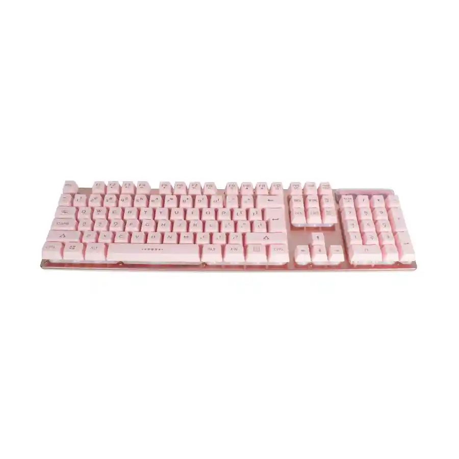 Teclado Gamer Fantech Fighter Ii K613l Rosa