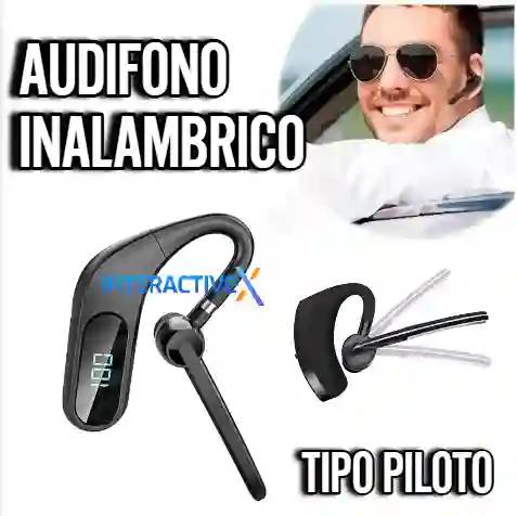 Audífono Bluetooth Tipo Piloto